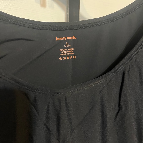 HONEY MARK PEPPER DRESS WOMEN’S SWIM DRESS BLACK NWT HONEYMARK VARIOUS SIZES #2 - Picture 3 of 5